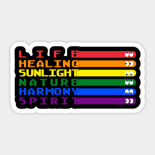 retro vintage videogames funny colorfull lgbt Sticker